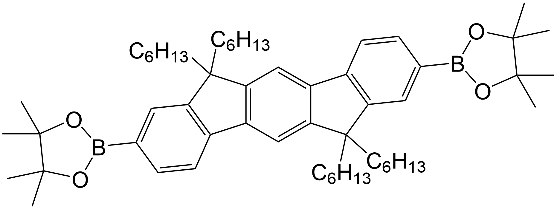 2,2'-(6,6,12,12-tetrahexyl-6,12- dihydroindeno[1,2-f)]fluorene- 2,8-diyl)bis(4,4,5,5-tetramethyl- 1,3,2-dioxaborolane)/